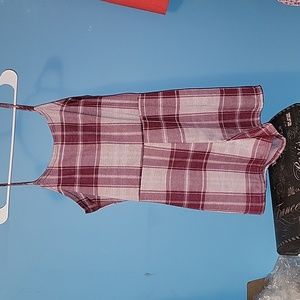 J For Justify Plaid Print Romper Shorts One Piece Spaghetti Straps Size M  NWOT